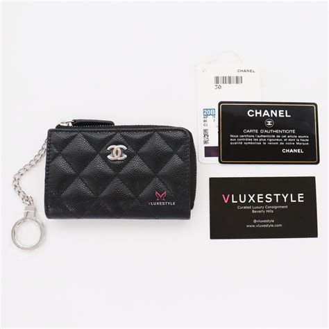 chanel classic key pouch|chanel zipped wallet.